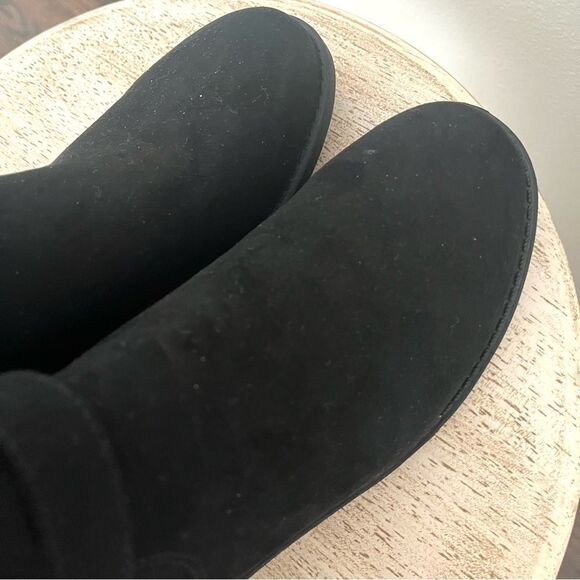 G by Guess Harson 5 Wide Calf Faux Suede Black Knee High Zip Up Boots Black 7.5 - Picture 10 of 13